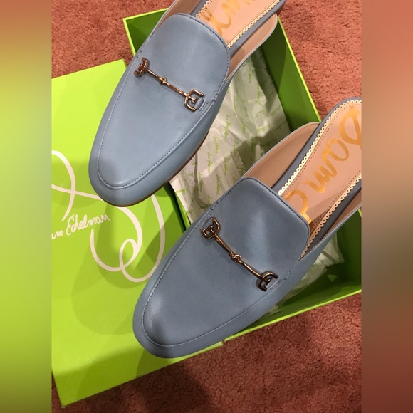 Sam Edelman loafer beautiful blue color all leather - Picture 2 of 16